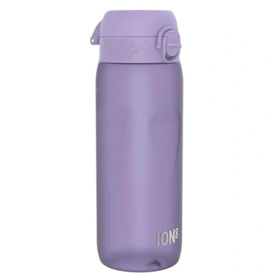 Image of Ion8 Water Bottle, 750 ml/24 oz, Leak Proof, Easy to Open, Secure Lock, Dishwasher Safe, BPA Free, Flip Cover, Carry Handle, Soft Touch Contoured Grip, Clean, Odour Carbon Neutral, Purple