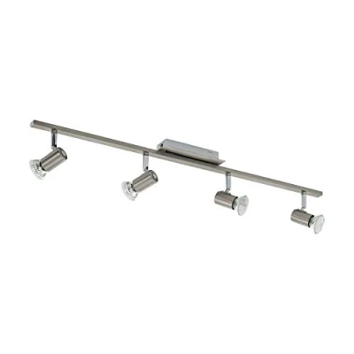 Image of Eglo Lighting Rottelo 4 Light Adjustable Spotlight Chrome, Satin Nickel, GU10