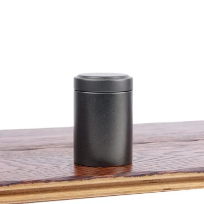 Image of Solid Small Mini Metal Tin Canisters Tea Sugar Container Storage Box Jar (Gray)
