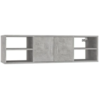Image of vidaXL Wall Shelf Concrete Grey 102x30x29 cm Engineered Wood