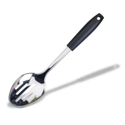 Image of Fackelmann INITIAL Slotted Spoon Stainless Steel with PP Plastic Handle, 32cm, Silver