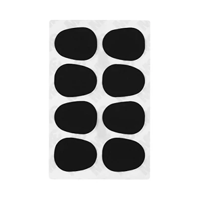 Image of Bnineteenteam Saxophon Pads, Sax Mouthpiece Patches Pad for Soprano Alto Tenor Saxophone Clarinet (0.3/0.5/0.8mm 2 Color, Shape, Mouth (0.5mm black Oval) Thin