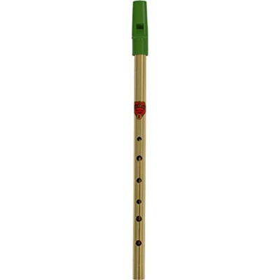 Image of Flageolet 6582G D Brass Whistle with Greentop