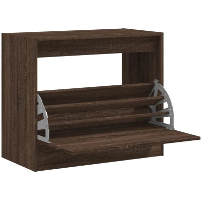 Image of vidaXL Shoe Cabinet Brown Oak 80x42x69 cm Engineered Wood
