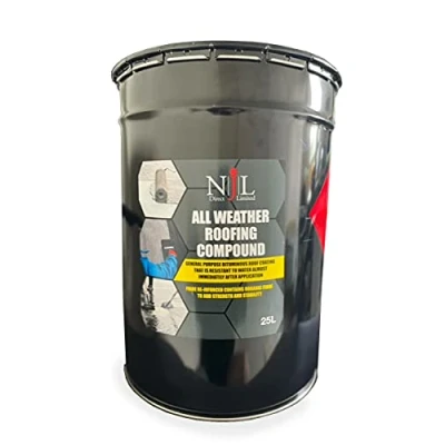 Image of Njl Direct All Weather Roofing Compound Bitumen Waterproof Roof Coating Paint 25L