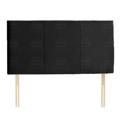 Image of Gallop Sleep Alton Plush Velvet Headboard for Divan Bed Bedroom Furniture (Small Double 4 FEET, Height 20 INCHES, Black)