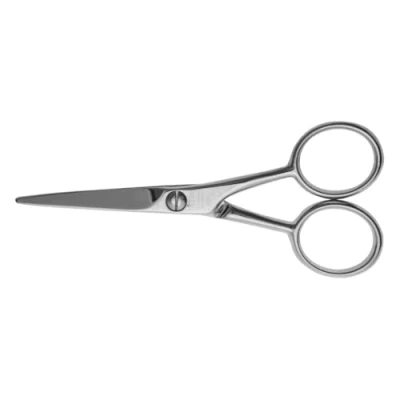 Image of nippes Solingen Beard Scissors, Nickel Plated Steel, Stainless 11 cm Length, Men&#039;s Nose Hair Made in Germany