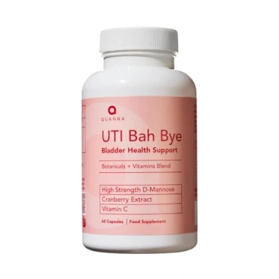 Image of Quanna D Mannose &amp; Cranberry Tablets for Urinary Infections Cystitis Treatment Women Bladder UTI Relief Supplements 60 Capsules UK Manufactured Bah Bye