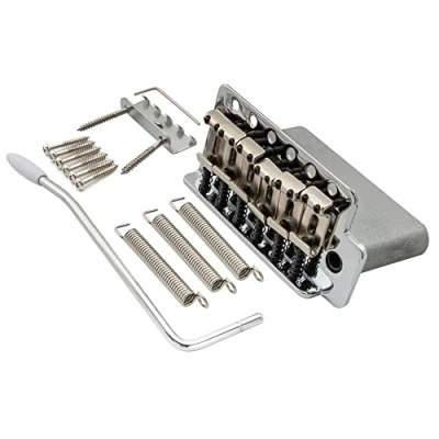 Image of Wilkinson WOV01 52.5mm Vintage Tremolo Bridge Assemblies 6 Screw for Squier/Mexico Fender Strat Electric Guitar, Chrome