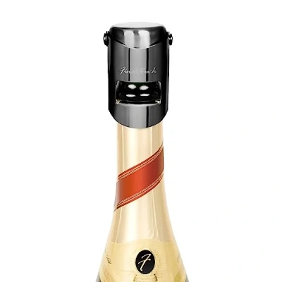 Image of Final Touch Stainless Steel Champagne Stopper with Black Chrome Finish (FTA7002)