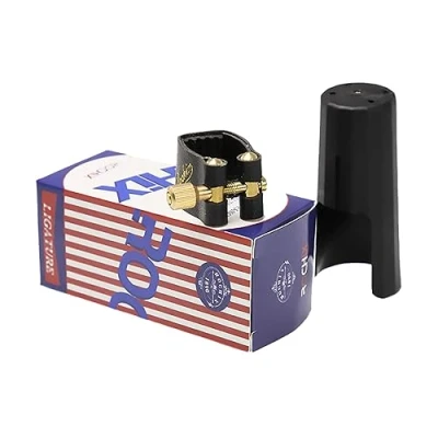 Image of Leather Ligature and Plastic Cap for Bb Clarinet