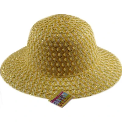 Image of DP Girls Easter Bonnet Hat Ideal to decorate For School Parade Yellow / Silver