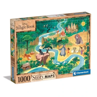 Image of Clementoni Jigsaw Puzzle Disney The Jungle Book Story Maps 1000 Pieces For Adults 14 99 Years, Gift Men/Women, Made In Italy, 39816