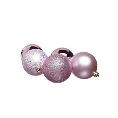 Image of Heitmann Deco Christmas Tree Set of 25 Baubles Pink Matt, Glossy, Glitter Approx. 5.8 cm