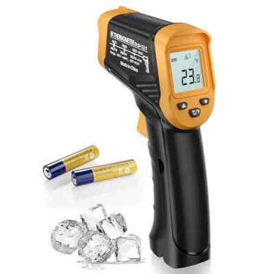 Image of Eventek Infrared Thermometer Gun 50 C 600 C, Non Contact Laser Temperature for Cooking, Pizza Oven, Fridge, with Adjustable Emissivity, LCD Screen