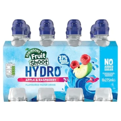 Image of Robinsons Fruit Shoot Hydro Flavoured Water, Apple and Raspberry 8 x 275ml