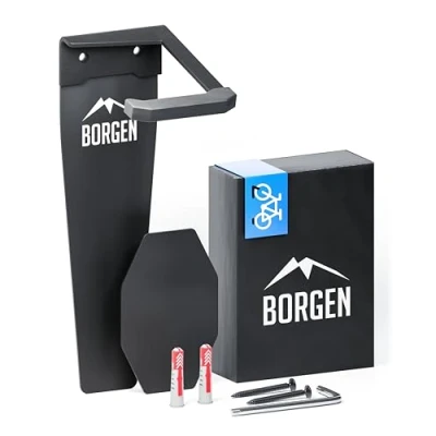 Image of Borgen Bicycle Wall Mount Vertical with 32 kg Load Capacity for E Bike, MTB and Road Bike