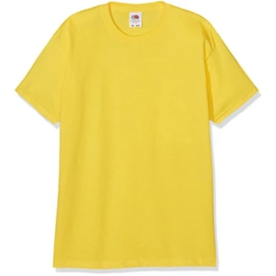 Image of Fruit of the Loom Boys Valueweight T Kids Shirt (Pack 2) Yellow 12 Years