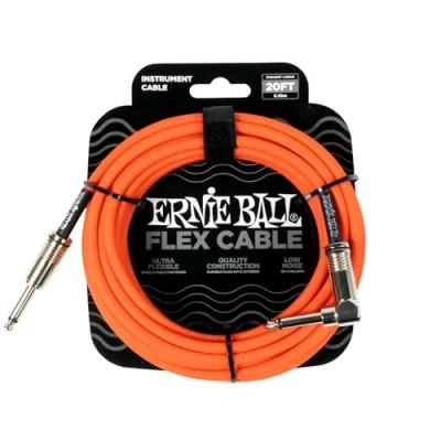 Image of Flex Instrument Cable Straight/Angle 20ft Orange