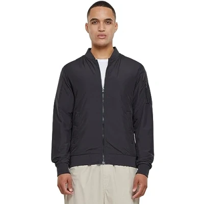 Image of Urban Classics Light Bomber Jacket Jacket, Men&#039;s, Size: Small, Black