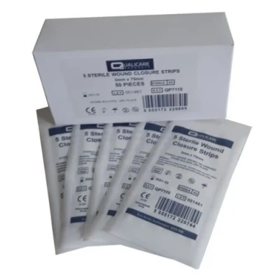 Image of Qualicare Sterile Wound Closure Strips 3mm x 75mm (Pack of 5)