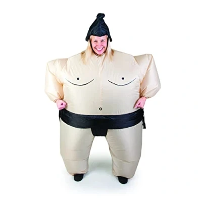 Image of Funtime Gifts PT8200SU Sumo Inflatable Costume, Adults, Multicoloured, One Size