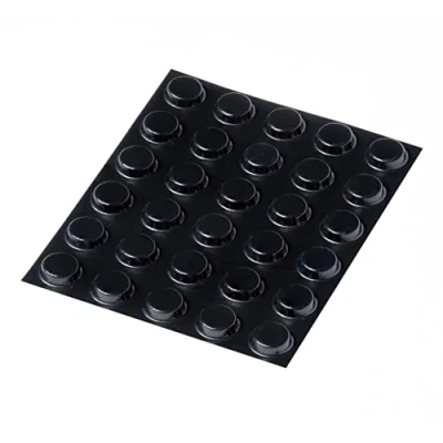 Image of Happy Bananas Black Flat Topped Self Adhesive Bumper Pads Stops Rubber Feet for Chopping Boards, Glass, Electronics, Crafts 12.7mm x 3.5mm (30)