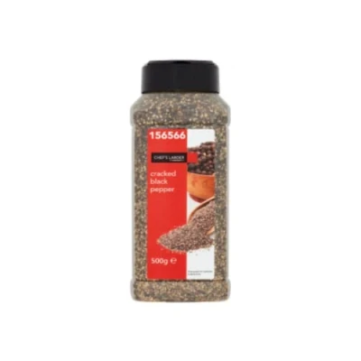 Image of Chef&#039;s Larder Cracked Black Pepper 500g x 6