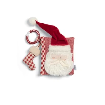 Image of Mamas &amp; Papas My First Chritmas 2024 Santa Soft Activity Book, Red