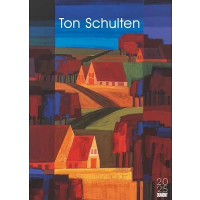 Image of DUMONT Ton Schulten 2025 Wandkalender, 50x70cm, Posterkalender mit leuchtenden Landschaftsmosaiken von Schulten, Kalender zwölf ausgewählten Malereien