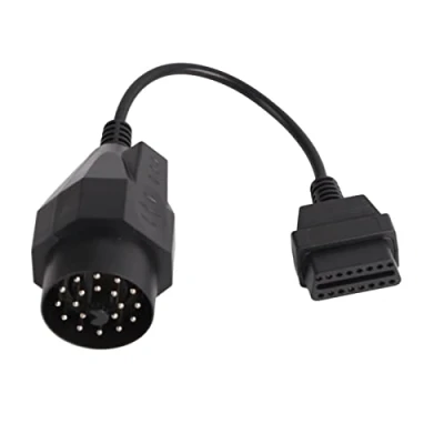 Image of Round Diagnosis OBD2 Adapter Scanner Cable Connector OBD II 20 Pin to 16 for B M W E36 E38 E39 E46 E53 X 5 Z3 Auto and Motorcycle Parts