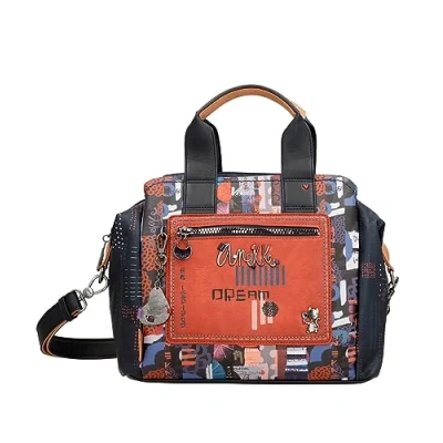 Image of Anekke Large Women&#039;s Handbag Leatherette for Women with 2 Handles, Shoulder Strap and Contemporary Zip Closure Measures 30 x 25 16 cm, multicoloured,