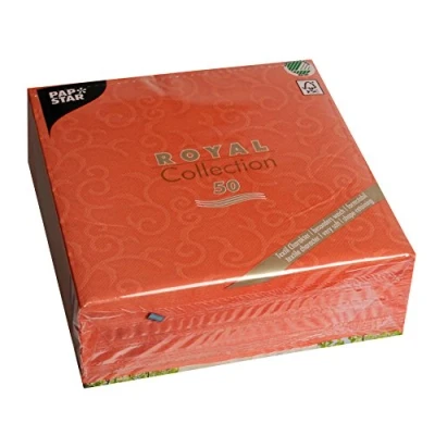 Image of Papstar, Royal Collection #84878 Napkins 1/4 Fold 40 cm x Nectarine &quot;Casali&quot; Pack of 50