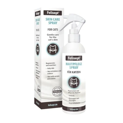 Image of Felisept Skin care spray for cats 250ml Mite treatment cat itchy relief dandruff Itching Itch Mild