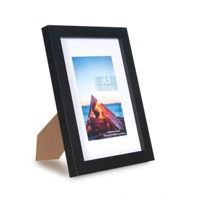 Image of Scholar Tree Black A5/21X14.8cm Photo Frames, Wooden Picture Frames for Freestanding and Wall Mountable