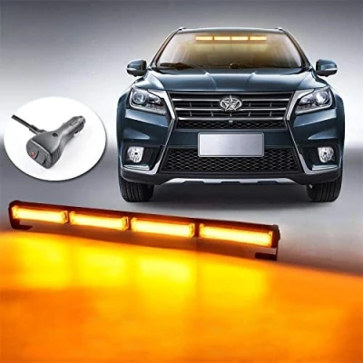 Image of 58cm Flashing Beacon Light, 40W Amber Emergency Warning Strobe Light for Truck Vehicle with 12 24v Cigarette Lighter Plug