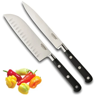 Image of Sabatier Professional 2 Piece Utility &amp; Santoku Knife Set