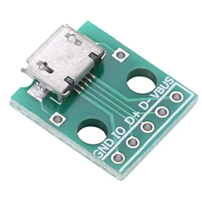 Image of USB to DIP Adapter Board, 10Pcs Micro Breakout Board Female Socket 5 Pin 2.54mm Pitch Connector
