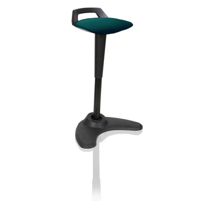 Image of Spry Stool Black Frame Bespoke Colour Seat Kingfisher KCUP1204