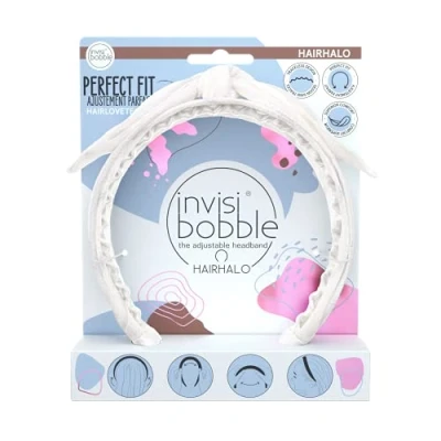 Image of Invisibobble Hairhalo &quot;Midsommar Love&quot; Headband, 1 x Adjustable White Bow, Girls &amp; Women, Hair Gentle Comfortable, Limited Collection Nordic Breeze