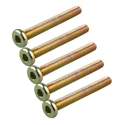Image of HALJIA 5pcs M6 x 50mm Screws Flat Hex Socket Head Hexagon Furniture Bolts Connector Fastener