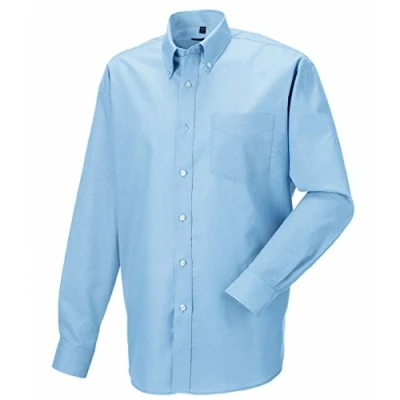 Image of Russell Collection Long sleeve Oxford shirt Blue 19.5