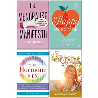 Image of The Menopause Manifesto, Happy Menopause, Hormone Fix, Good Food Diet Cookbook 4 Books Collection Set