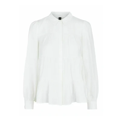 Image of YAS Women&#039;s Pala LS Shirt S. Noos Blouse, Star White, S