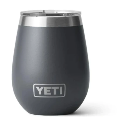 Image of YETI Rambler Wine Tumbler, Vacuum Insulated Stainless Steel Tumbler with Magslider Lid, Charcoal, 10 oz (296 ml)