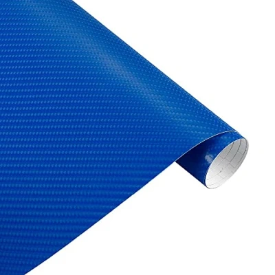 Image of 4D Blue Carbon Fibre Car vinyl Wrap sticker film Wrapping Sheet 30CMx 1.52M (BLUE)