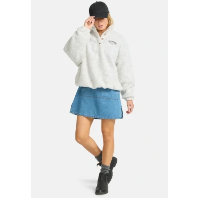 Image of Billabong Fleece RUN THE ROAD Women&#039;s White M