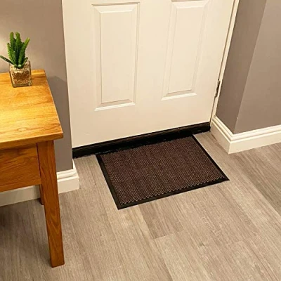 Image of The Shopfitting Shop Dirt Trapper Door Mat Indoor &amp; Outdoor Non Slip Rubber Backing Carpet and Floor for Home, Kitchen Offices Multi Colour Sizes Heavy Duty (Beige, 40cm x 60cm)