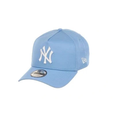 Image of New Era York Yankees MLB Cooperstown Sky Blue 9Forty A Frame Snapback Cap