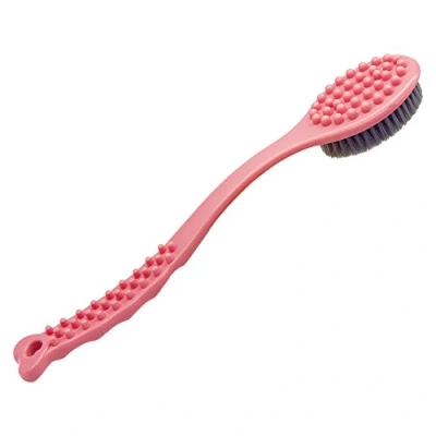 Image of QiCheng&amp;LYS Body Brush,Shower Brush for Exfoliating Skin,Long Wooden Handle Cleans the Easily 14in (Pink)